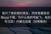 我问了做剪辑的朋友，同样是蘑菇视频app下载，为什么有的号起飞，有的号沉底？内幕在加载（别再瞎改）