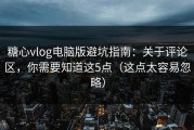 糖心vlog电脑版避坑指南：关于评论区，你需要知道这5点（这点太容易忽略）