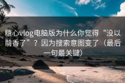 糖心vlog电脑版为什么你觉得“没以前香了”？因为搜索意图变了（最后一句最关键）