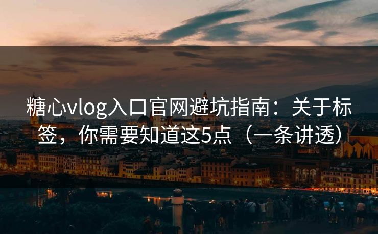 糖心vlog入口官网避坑指南：关于标签，你需要知道这5点（一条讲透）